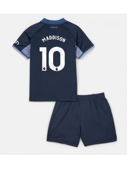 Otroški Nogometna dresi replika Tottenham Hotspur James Maddison #10 Gostujoči 2023-24 Kratek rokav (+ hlače)